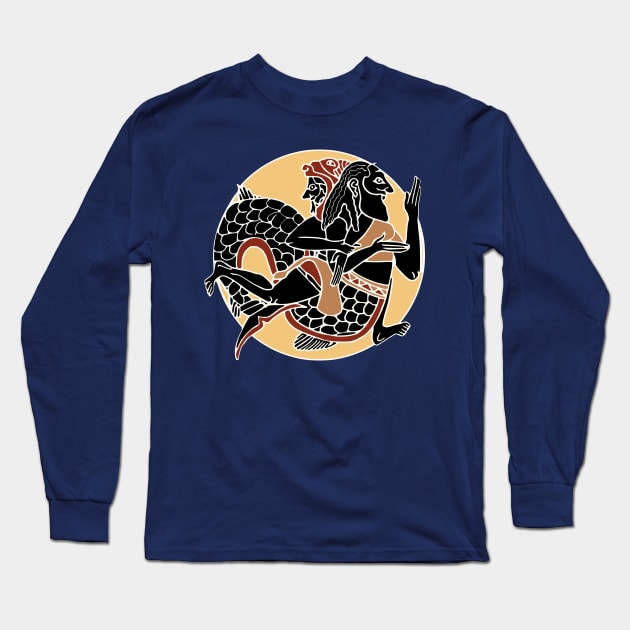 Heracles vs Triton_02 Long Sleeve T-Shirt by Mosaicblues